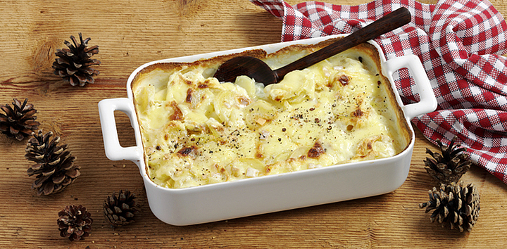 Gratin de pommes de terre au fromage à raclette