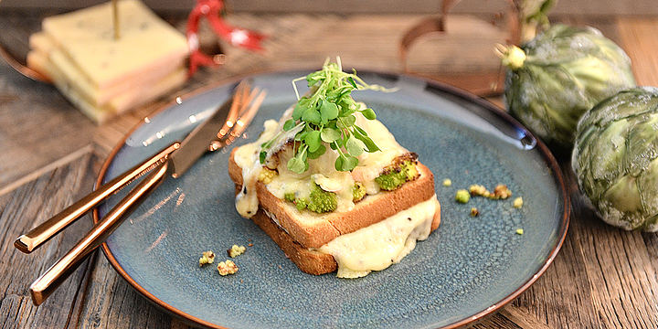 Toast raclette à la truffe et filet mignon