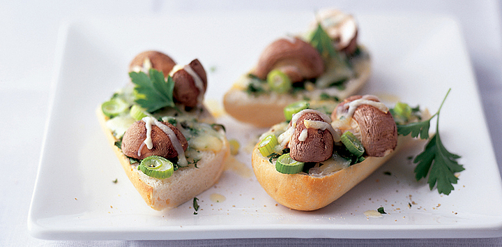 Wine Baguette with Mushrooms