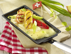 Raclette Suisse et saveurs fruitées sur le gril