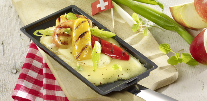 Raclette Suisse et saveurs fruitées sur le gril