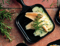 Filets de poisson à la sauce moutarde au fromage