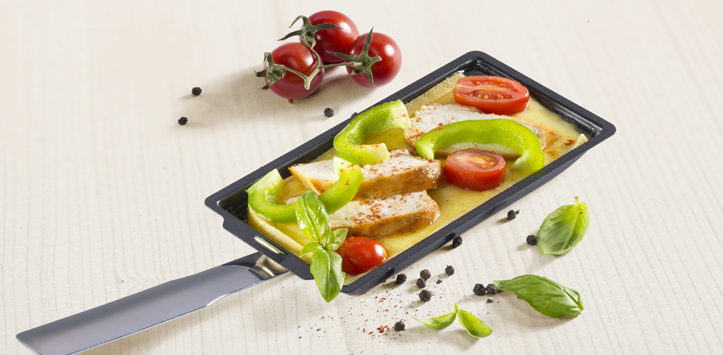 Raclette Mediterran mit Poulet