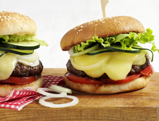 Hamburger mit Raclette 