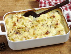 Gratin de pommes de terre au fromage à raclette