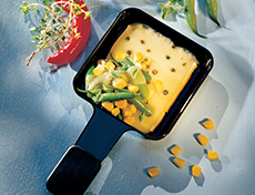 Mexican Raclette Olé: Sweet corn ragout with oregano