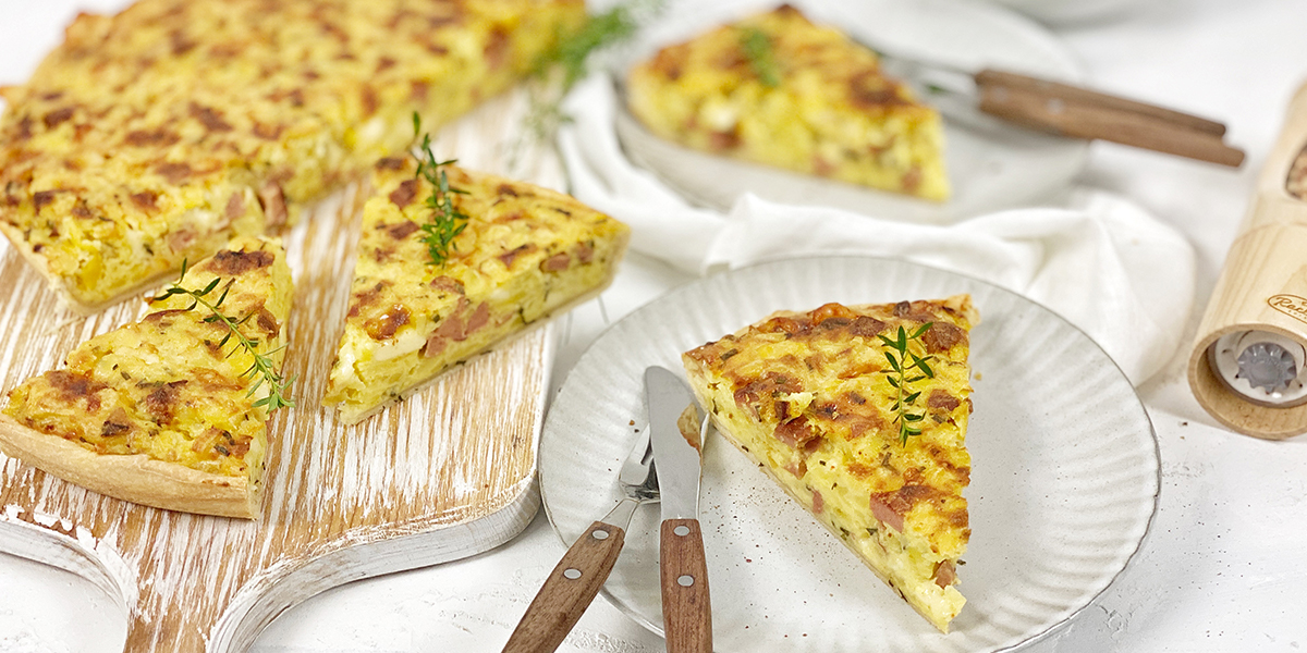 Tarte aux pommes de terre et au fromage à raclette 