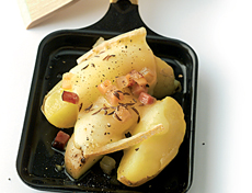 Pommes de terre au cumin et au lard