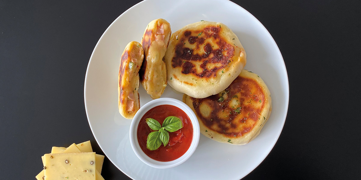 Raclettekäse Naan Brote Raclettekäse Naan Brote