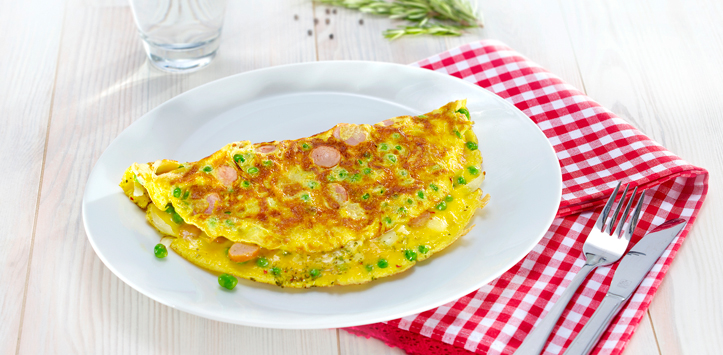 Omelette au fromage à raclette