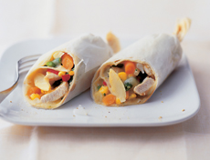 Poulet-Wrap mit Raclettekäse