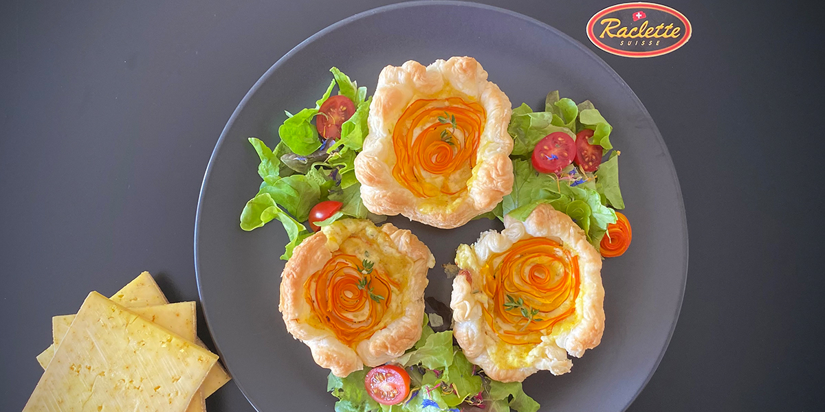 Tartelettes à la raclette et au potimarron Tartelettes à la raclette et au potimarron