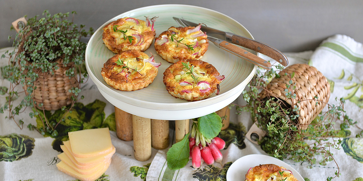 Quiches au fromage à raclette