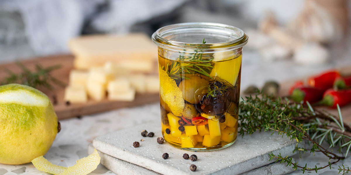 Huile de piment au fromage à raclette