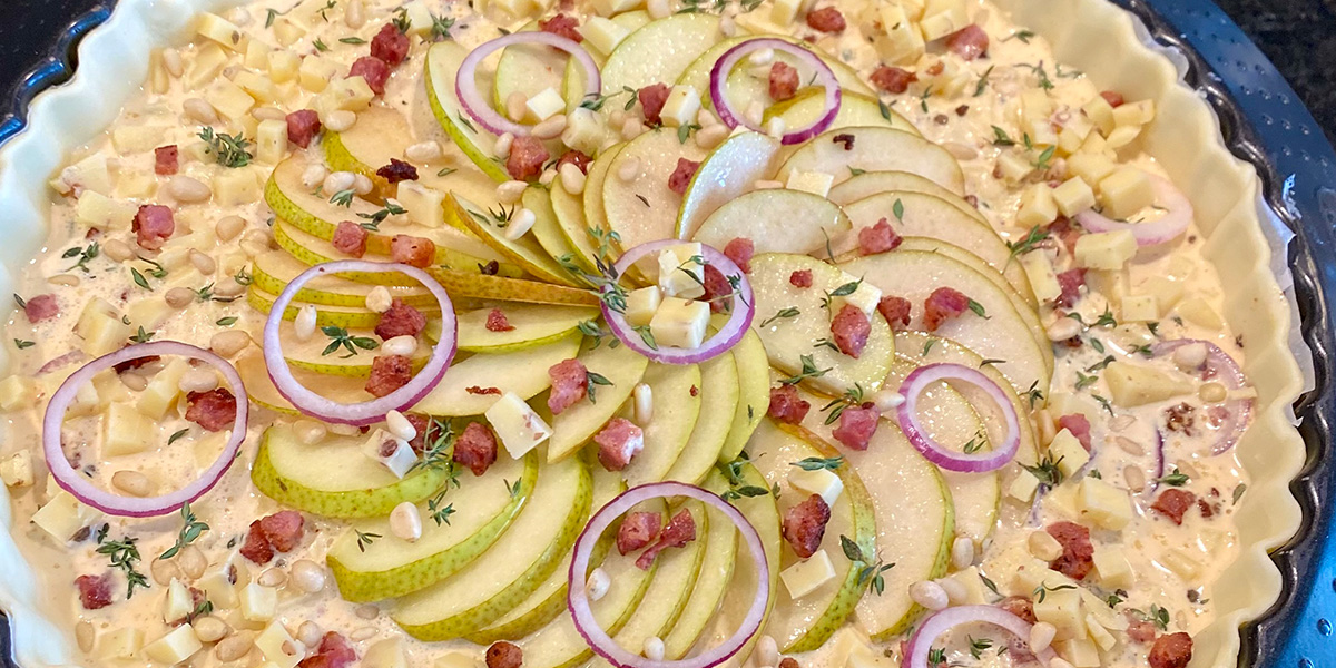 Raclettekäse-Birnen-Quiche