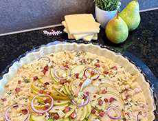 Raclettekäse-Birnen-Quiche