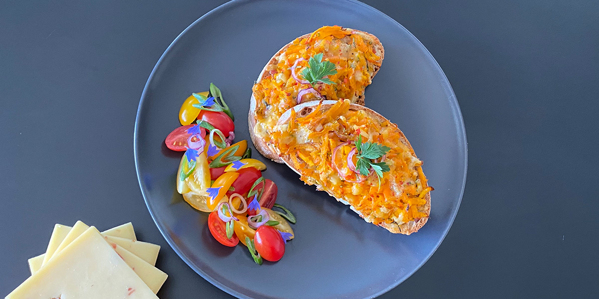 Croûtes à la courge et au fromage à raclette Croûtes à la courge et au fromage à raclette