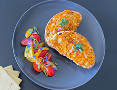 Croûtes à la courge et au fromage à raclette