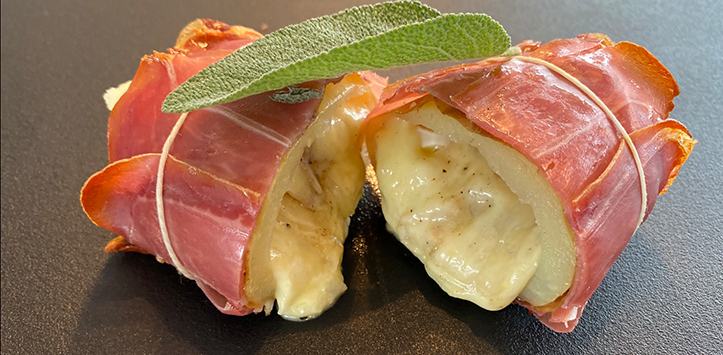 "Saltimbocca" de pomme de terre au cœur coulant