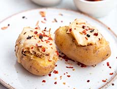 Pommes de terre farcies à la choucroute et au fromage à raclette