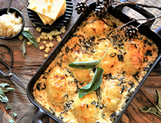Sauerkrautgratin mit Raclette-Kartoffeln