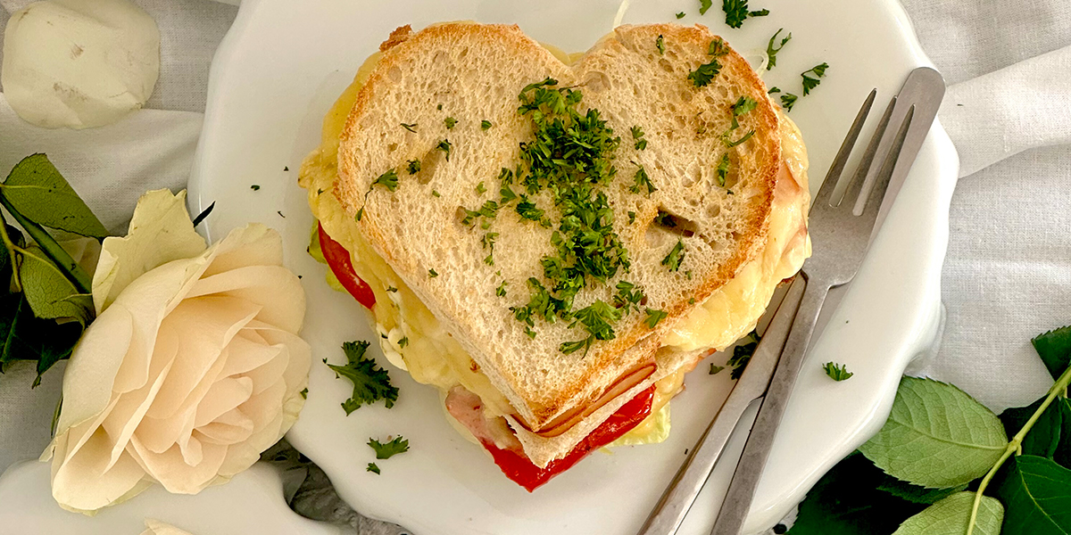 Pain au fromage à raclette "Je t'offre mon cœur"