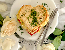 Pain au fromage à raclette "Je t'offre mon cœur"