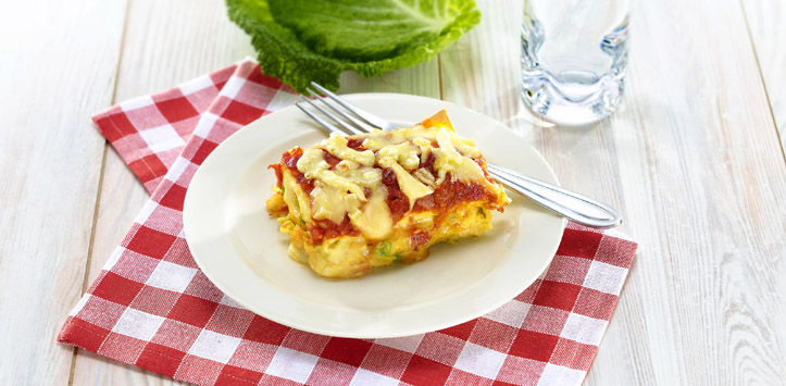 Lasagne raclette et chou frisé