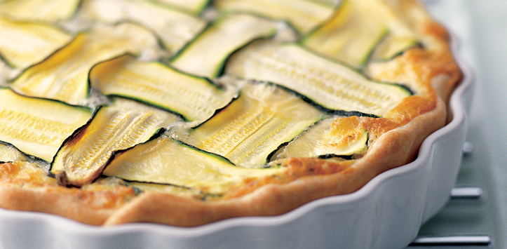 Tarte aux courgettes et à la raclette